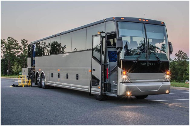 ADA-accessible charter bus