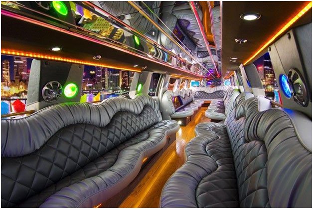 Stretch SUV limo ceiling
