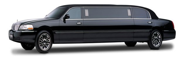 White stretch limousine