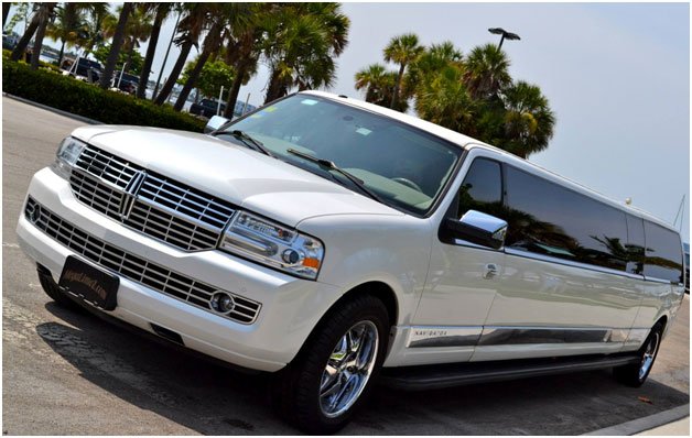 SUV limo bar area