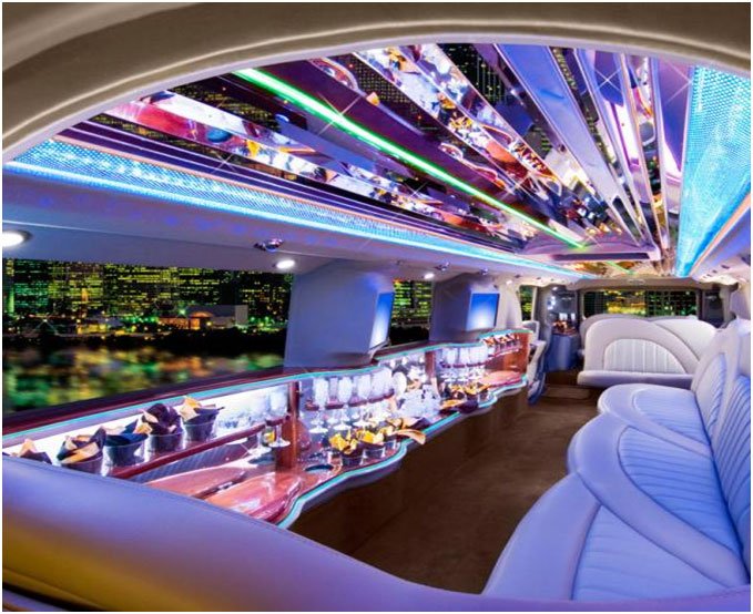 Hummer limo neon lighting