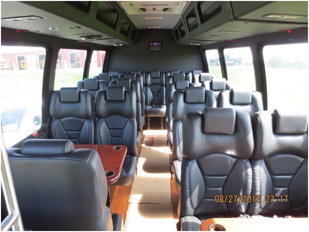 Minibus exterior rear view