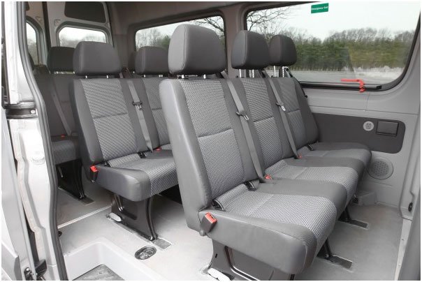 Van rear seating area